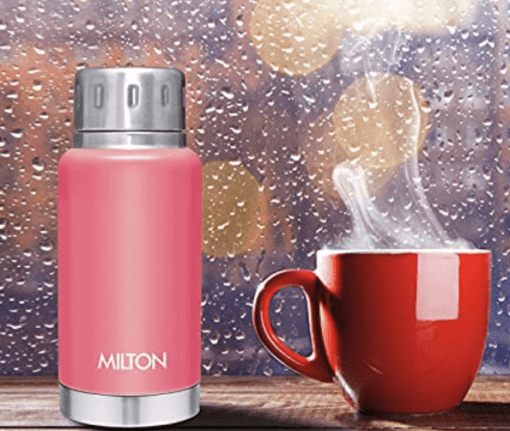 Milton Elfin Thermosteel Hot and Cold Water Bottle, 160 ml, Pink - Image 3